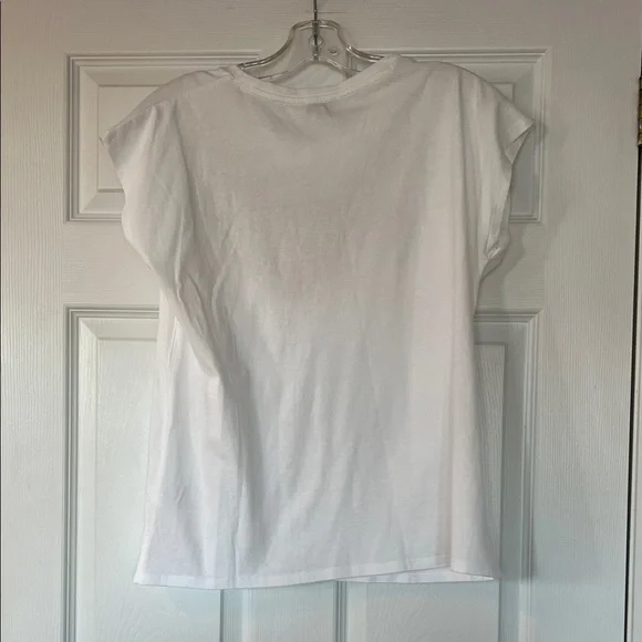 LAURA Elegant White Top with Gold Design - Picture 3 of 4